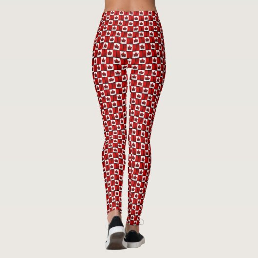 Canadese Vlag Leggings Fun Canada Souvenir Pants (Achterkant)