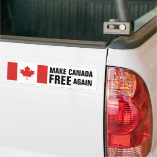 Canadese vlag maakt Canada weer vrij Bumpersticker