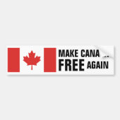 Canadese vlag maakt Canada weer vrij Bumpersticker (Voorkant)