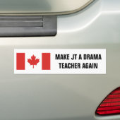 Canadese vlag maakt JT weer een drama leraar Bumpersticker (Op auto)