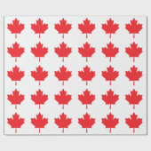 Canadese vlag Maple Leaf Cadeaupapier (Vlak)