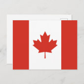 Canadese vlag (Maple Leaf) (Canada) Briefkaart (Voorkant / Achterkant)