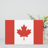 Canadese vlag (Maple Leaf) (Canada) Briefpapier (Staand voorkant)