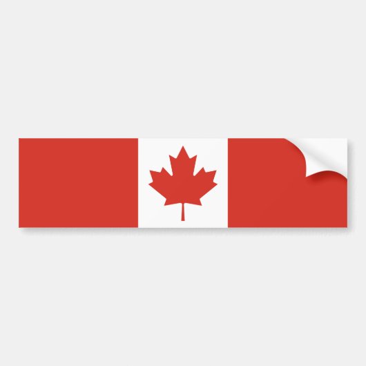 Canadese vlag (Maple Leaf) (Canada) Bumpersticker (Voorkant)