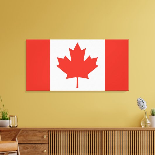 Canadese vlag (Maple Leaf) (Canada) Canvas Afdruk (Insitu (Woonkamer))