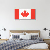 Canadese vlag (Maple Leaf) (Canada) Canvas Afdruk (Insitu (Slaapkamer))
