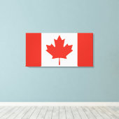Canadese vlag (Maple Leaf) (Canada) Canvas Afdruk (Insitu (Houten vloer))