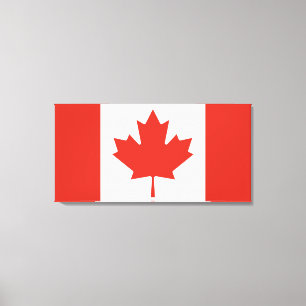 Canadese vlag (Maple Leaf) (Canada) Canvas Afdruk
