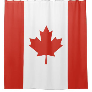 Canadese vlag (Maple Leaf) (Canada) Douchegordijn