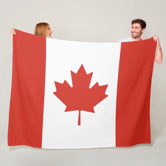 Canadese vlag (Maple Leaf) (Canada) Fleece Deken (In situ)