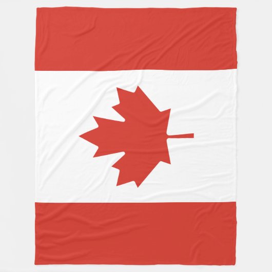 Canadese vlag (Maple Leaf) (Canada) Fleece Deken (Voorkant)