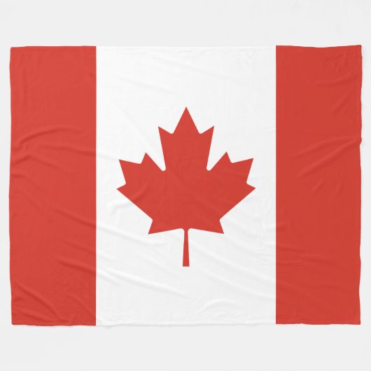 Canadese vlag (Maple Leaf) (Canada) Fleece Deken (Voorkant (Horizontaal))