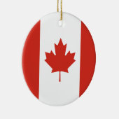 Canadese vlag (Maple Leaf) (Canada) Keramisch Ornament (Rechts)
