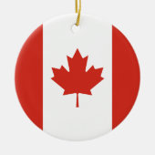 Canadese vlag (Maple Leaf) (Canada) Keramisch Ornament (Voorkant)