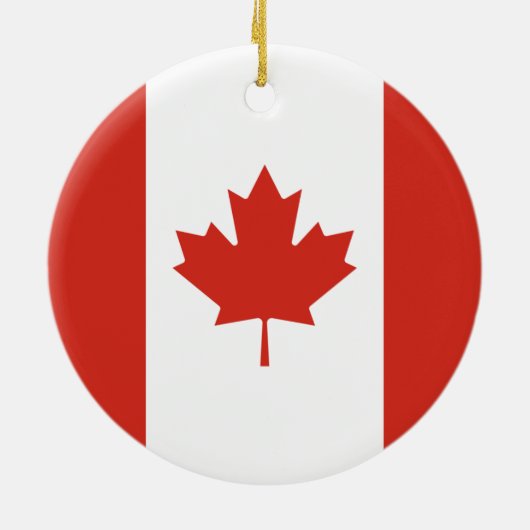 Canadese vlag (Maple Leaf) (Canada) Keramisch Ornament (Achterkant)