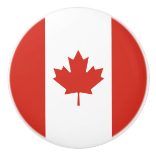 Canadese vlag (Maple Leaf) (Canada) Keramische Knop