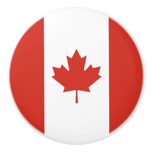 Canadese vlag (Maple Leaf) (Canada) Keramische Knop (Voorkant)