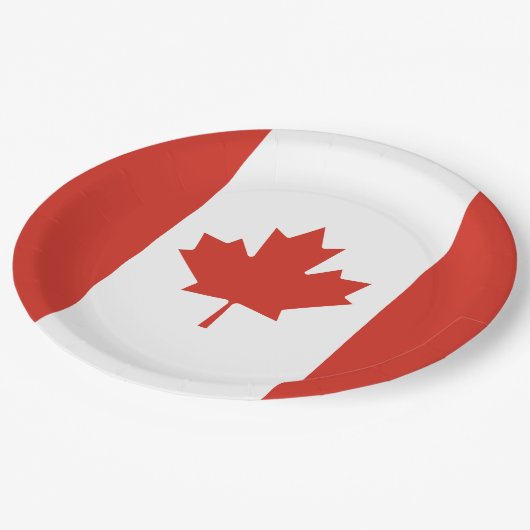 Canadese vlag (Maple Leaf) (Canada) Papieren Bordje (Gekanteld)