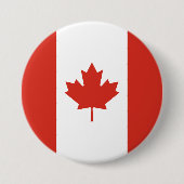 Canadese vlag (Maple Leaf) (Canada) Ronde Button 7,6 Cm (Voorkant)