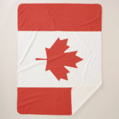 Canadese vlag (Maple Leaf) (Canada) Sherpa Deken (Voorkant)