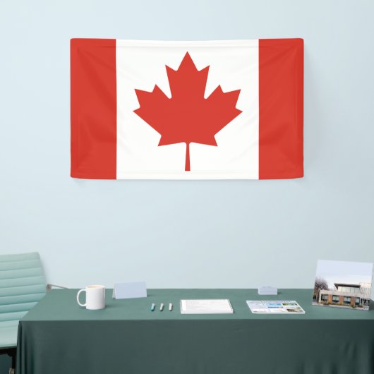 Canadese vlag (Maple Leaf) (Canada) Spandoek (Beurs)