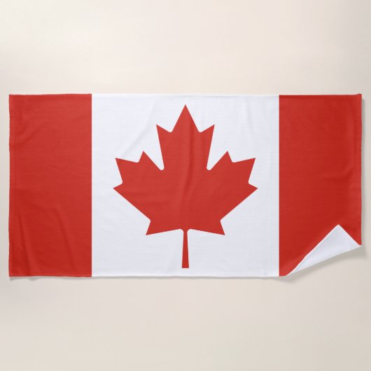 Canadese vlag (Maple Leaf) (Canada) Strandlaken (Voorkant)