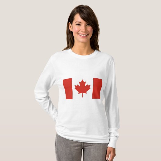 Canadese vlag (Maple Leaf) (Canada) T-shirt (Voorkant volledig)