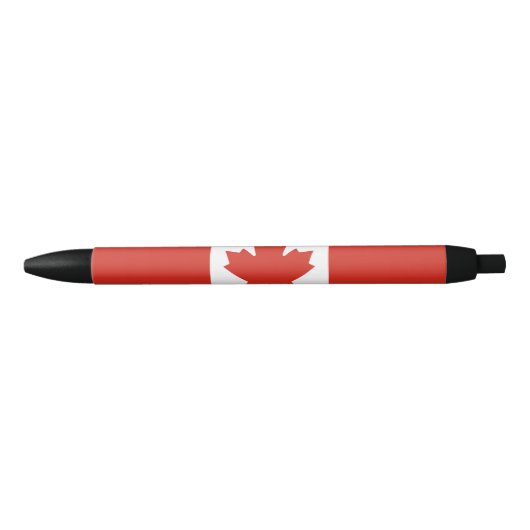 Canadese vlag (Maple Leaf) (Canada) Zwarte Inkt Pen (Voorkant)