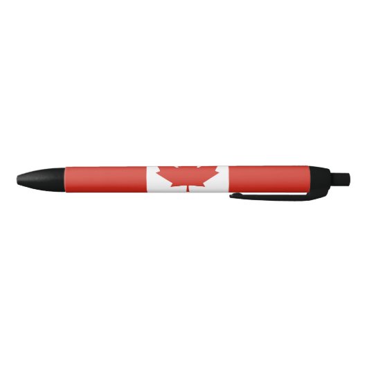 Canadese vlag (Maple Leaf) (Canada) Zwarte Inkt Pen (Bodem)