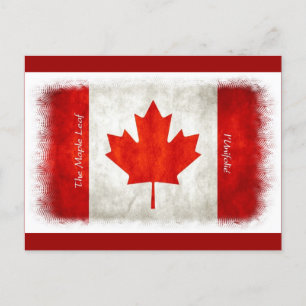 Canadese vlag Maple Leaf l'Unifolié Briefkaart