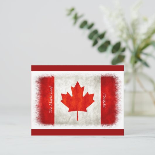 Canadese vlag Maple Leaf l'Unifolié Briefkaart (Staand voorkant)