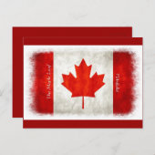 Canadese vlag Maple Leaf l'Unifolié Briefkaart (Voorkant / Achterkant)