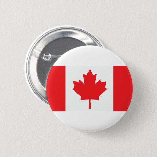 Canadese vlag Maple Leaf Ronde Button 5,7 Cm (Voorkant /achterkant)