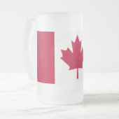 Canadese vlag matglas bierpul (Voorkant links)