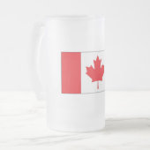 Canadese vlag matglas bierpul (Voorkant links)