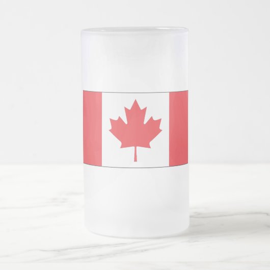 Canadese vlag matglas bierpul (Center)