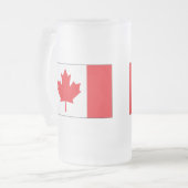 Canadese vlag matglas bierpul (Voorkant links)