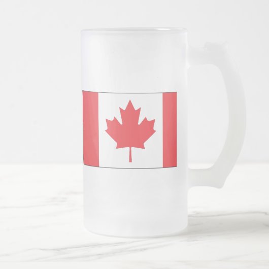 Canadese vlag matglas bierpul (Rechts)