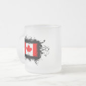 Canadese vlag matglas koffiemok (Voorkant links)