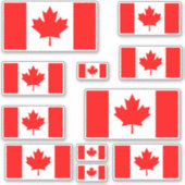 Canadese Vlag Meerdere Sticker (Voorkant)