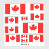 Canadese Vlag Meerdere Sticker (Vel)