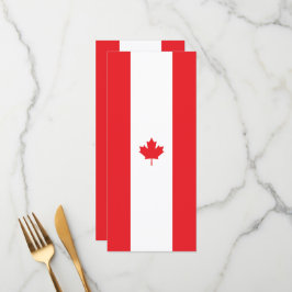 Canadese vlag menu
