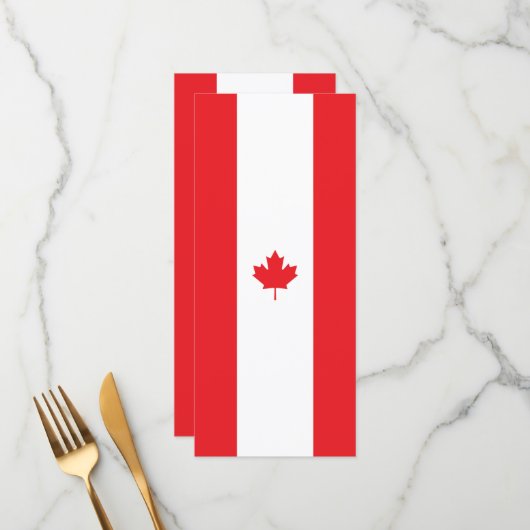 Canadese vlag menu (Voorkant / Achterkant in situ)