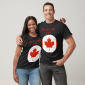 Canadese vlag met aanpasbare tekst t-shirt (Unisex)