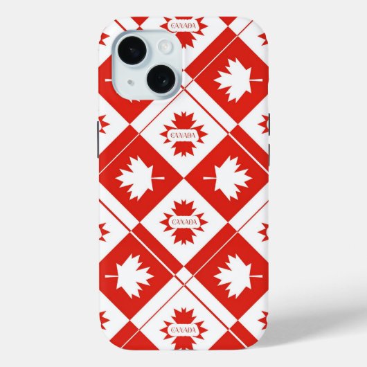 Canadese vlag met esdoornbladeren Case-Mate iPhone case (Achterkant)