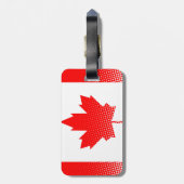 Canadese vlag met halftooneffect bagagelabel (Achterkant verticaal)
