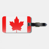 Canadese vlag met halftooneffect bagagelabel (Achterkant horizontaal)