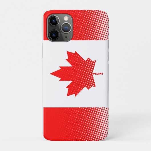 Canadese vlag met halftooneffect Case-Mate iPhone case (Achterkant)