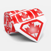 Canadese vlag met Hero Shield, Canada Day stropdas (Opgerold)