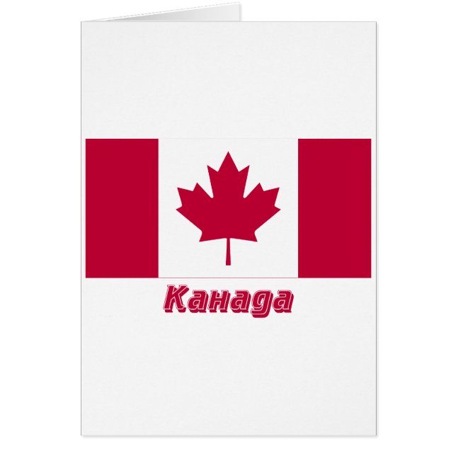 Canadese vlag met naam in het Russisch (Voorkant)